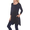 thumbnail image 3 of White Mark Women's Solid Color Tunic Top, 3 of 4