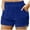 Blue, variant on XuJwPNcy Womens Sweat Shorts Curved Hem Casual Lounge Shorts Workout Athletic Shorts with Pockets