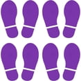 thumbnail image 1 of PATIKIL 6x2.5" Footprint Sticker, 4 Pairs PVC Shoes Floor Decal Sign for Class Decor Stair Guide, Dark Purple, 1 of 6