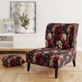 thumbnail image 2 of Designart "Grand Regency Damas I" Chaise d'Appoint Rouge à Fleurs - Fauteuil de Cottage pour Salon, 2 of 7