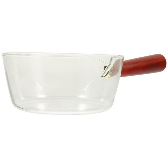 USHOBE Milk Pan Synthetic Material Clear Boiling Pot 1Pack 600ML