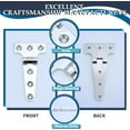 thumbnail image 2 of ABCISI 316 Stainless Steel T Hinge, Heavy Duty Boat Hinges Marine Grade Casting Strap Cabinet Door Hinge W/Fasteners 2 Pack with Screws for Boat/Yacht/Door/Window/RV (4 inch), 2 of 14