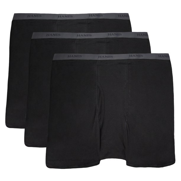 Hanes - Hanes Big & Tall Men's Boxer Briefs 100% Cotton 3-Pack ...