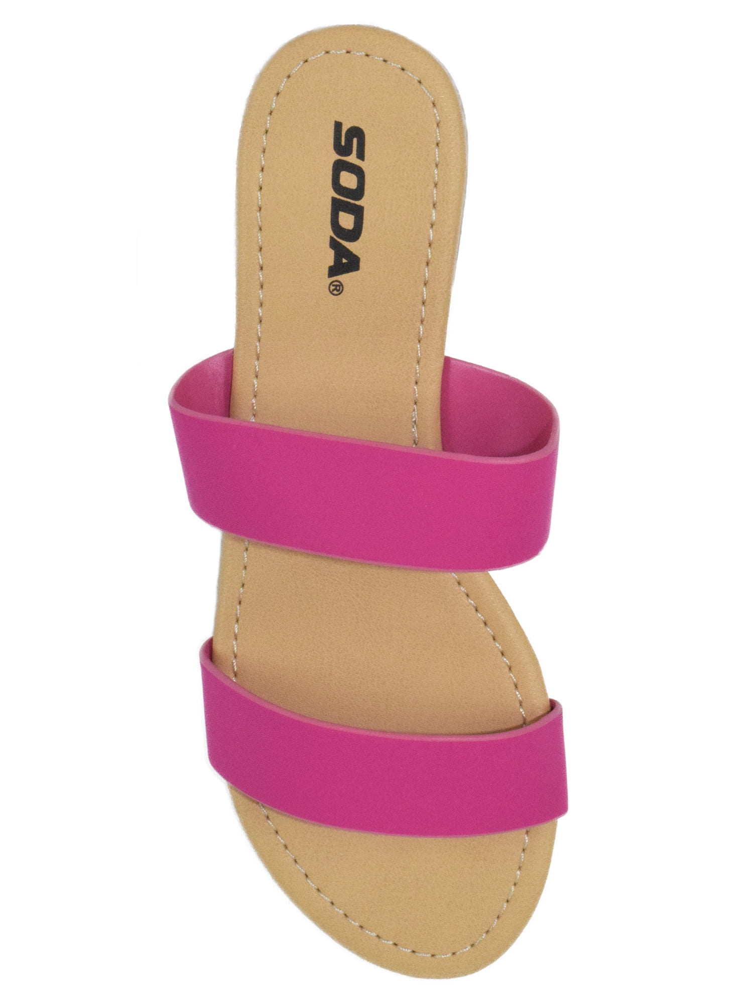 pink slides with two straps