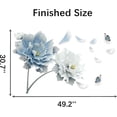 thumbnail image 4 of 75 * 130cm 3d Blue Flowers Butterflies Removable Vinyl Large Wall Art Decorations For Bedroom Living, 4 of 4