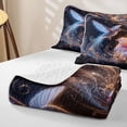 thumbnail image 4 of Homewish Hummingbird Bed Spread Queen, Glowing Flower Floral Queen Coverlet Set for Girls, 3pcs 1 Quilt and 2 Pillowcases, 4 of 7