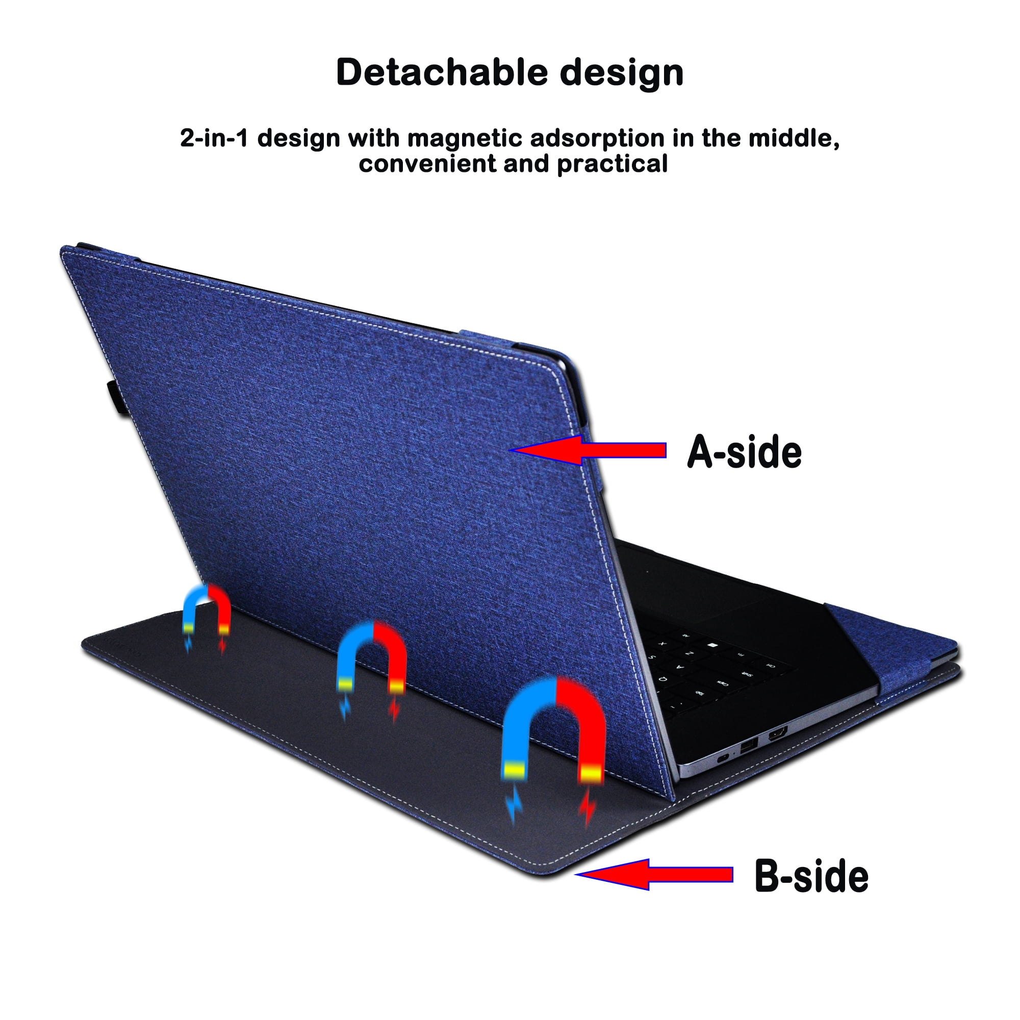 Laptop Cover Case for 16 inch Lenovo IdeaPad Slim 5 16AHP9 16IMH9 16IRU9 & for Lenovo IdeaPad Pro 5 16AHP9 16IMH9 Sleeve,PU material Detachable Notebook PC Protective Bag Accessories