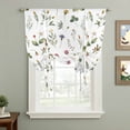 thumbnail image 2 of Botanical Flower Balloon Curtains 63 Inch Length for Living Room/Bedroom, Spring Watercolor Floral Leaf Plant Rod Pocket Privacy Door Curtains Decorative Tie Up Shade for Window 52"x63", 2 of 8