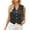 Black, variant on Diufon Denim Vest for Women Sleeveless Button Down Jackets V Neck Solid Color Tanks with Pockets