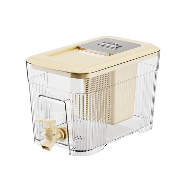 Hervidor de agua fria mayimx Dispensador de Bebidas 6 Litros nevera tetera fria amarillo crema