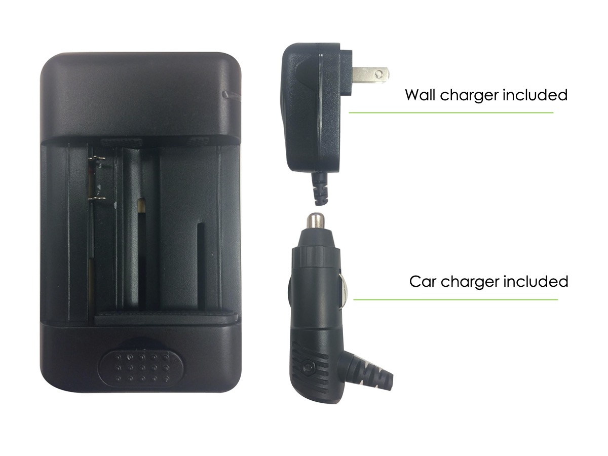 onn. Universal Camera Battery Charger - Black