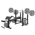 thumbnail image 2 of Adjustable Weight Bench Set for Home Gym, 660LBS 6 IN 1 Foldable Workout Bench with Bench Press, Squat Rack, Preacher Curl, Leg Extension, Low Row, Chest Expansion, Sit Up for Full Body Exercise, Blac, 2 of 9