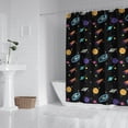 thumbnail image 3 of Sun Shower Curtain Space Galaxy Bathroom Decor Waterproof 84x72 Inch Starry Night Cosmos Nebula Machine Washable Fade-Resistant Drapes, 3 of 5