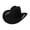 Coffee, variant on Women's Embroidered Cowboy Hat: Silver Floral Decor Wide Brim Western Sun Hat with Lanyard for Parties & Daily Wear