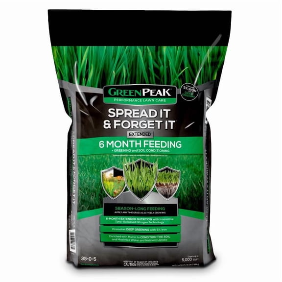 GreenPeak Lawn Strong - Fast-Acting Lawn Fertilizer, 5,000 sq ft Coverage