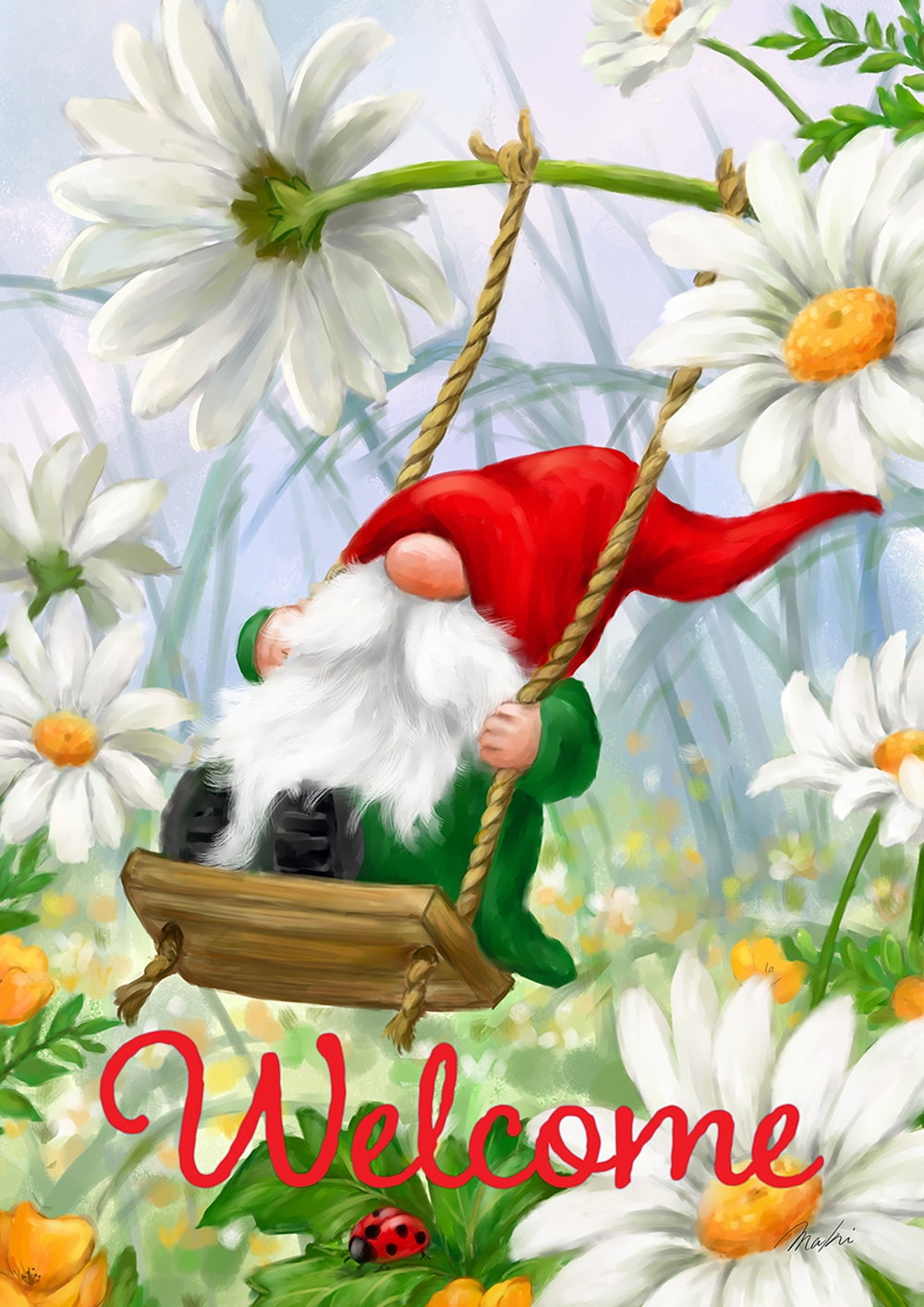 Toland Home Garden Welcome Sonnenblumen Flagge – 28x102 Cm, Aus Polyester, Einseitig Bedruckt, Wetterbeständig