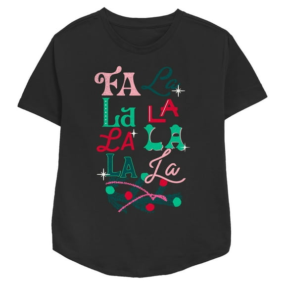 Womens Lost Gods Fa la la Christmas Carol T Shirt