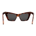 thumbnail image 2 of Lunettes de Soleil Rétro Mode Œil de Chat Carré Gothique pour Femmes Tortue Noir, 2 of 4