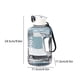 thumbnail image 3 of Botella de agua de gran capacidad 1600ml 2200ml | Jarra de fitness deportiva con asa | PC resistente a altas temperaturas | Negro Blanco Verde | Tapa abatible | Boca ancha | Agarre robusto | Vaso de, 3 of 7