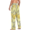 thumbnail image 5 of Elegant Yellow Rose Flower Men's Pajama Pants Lightweight Sleepwear Bottom Lounge Pants, 5 of 6