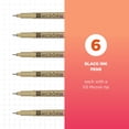 thumbnail image 2 of Sakura Pigma Micron Fineliner Pens - Archival Black Ink Pens - Pens for Writing, Drawing, or Journaling - Black Ink - 03 Point Size - 6 Pack, 2 of 8