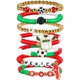 thumbnail image 2 of Yanonmyfd Soccer Bracelet For Women, Game Day Mom Accessories & Outfits Sports Jewelry Fans Gifts, Charm Beaded Stretch Bracelets Essentials Team Gear,America, 2 of 11
