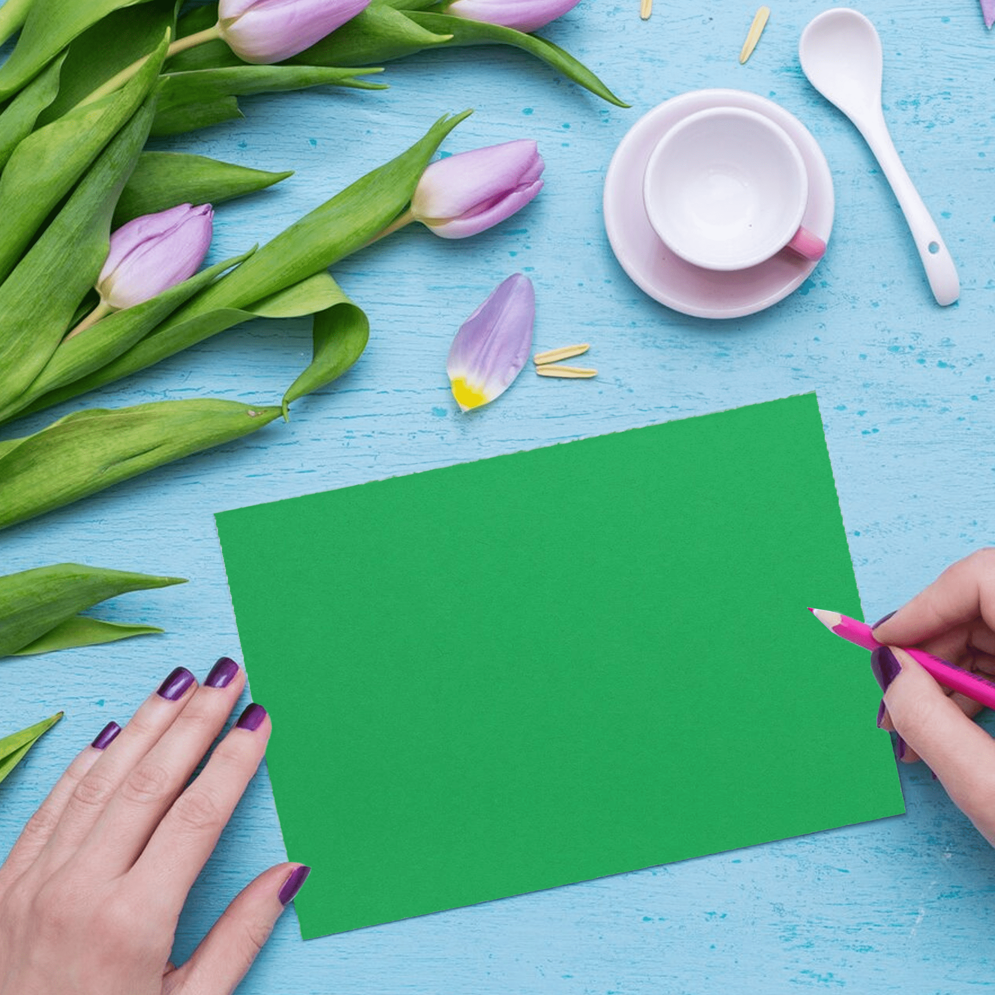 PA Paper Accents Smooth Cardstock 12" x 12" Green Grass, 65lb colored cardstock paper for card making, scrapbooking, printing, quilling and crafts, 25 piece pack