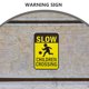 thumbnail image 4 of ColoMX Señales de cruce de velocidad para niños, señales de advertencia de tráfico de alta visibilidad, señal de seguridad infantil para calles, entradas y áreas de juego, 2 uds., 4 of 8