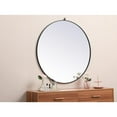 thumbnail image 7 of Metal frame round mirror with decorative hook 45 inch in Blue, 7 of 7