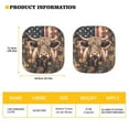 thumbnail image 5 of KUIFORTI Highland Cow Car Sun Shade Windshied Foldable Sun Visor for Car Windshield, 2 Pcs Universal American Flag Camo Windshield Cover Sun Shade for SUV Trucks Sedan, 5 of 5