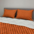 thumbnail image 2 of Orange Comforter & Sham Bedding Set, Vintage Retro Design Little Black Polka Dots with Orange Backdrop Classical Tile, 3 pcs Duvet Set Microfiber Filling Quilt, 5 Sizes, Orange Black, by Ambesonne, 2 of 4