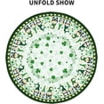 thumbnail image 4 of St Patrick''s Day Round Tablecloth 60 Inch Green Shamrock Gold Coin Gnome Table Cloth Spring Farmhouse Holiday Polyester Table Cover Decorative for Indoor Outdoor Kitchen Dining Party, 4 of 8