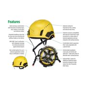 Msa Safety Safety Helmet, ABS, 4 Point Ratchet, Type 2, Class E 10242638
