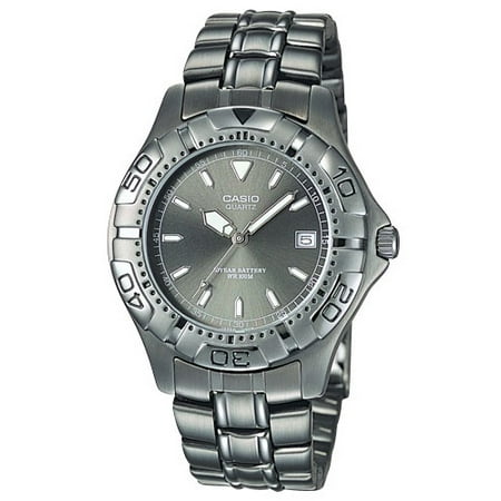Men's Grey 10-Year Battery Titanium Watch