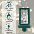 thumbnail image 4 of 29V 0.28A Power Supply Class 2 LED Transformer LED Raintight IP44 US Plug Adapter, Seasonal-Use LED Driver for LED String Light, Holiday Lighting, Christmas X-Mas Tree TS-8W29V - Left Positive, 4 of 5