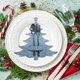 thumbnail image 1 of Juego de vajilla para mesa Fiudx con adornos navideños para hotel Bolsa para cuchillos y tenedores con árbol de Navidad, 1 of 5