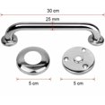 thumbnail image 2 of Barra de apoyo para inodoro de baño, mango de seguridad de acero inoxidable de 30cm para niños mayores, 2 of 5