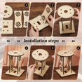thumbnail image 4 of Telares de pulseras de la amistad con discos trenzados de madera, kit de 2 estilos de discos para tejer pulseras con escritorio redondo y cuadrado para cuerdas hechas a mano (blanco navajo), 4 of 7