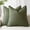 Olive Green, variant on Fancy Homi 2 Packs Natural Beige Decorative Linen Soild Throw Pillow Covers 18x18 Inch for Living Room Couch Bed sofa, soft Square Farmhouse Vintage Cushion Cases Modern Home Décor, Cream 45x45 cm