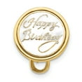 thumbnail image 4 of Auriga 14k Yellow Gold 3-D HAPPY BIRTHDAY Cake w/Brown Frosting Charm (L - 20mm, W - 12.57mm), 4 of 6