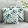 thumbnail image 3 of Creowell Pillow Covers  Flower Bird Green White Throw Pillows Covers Carpet Ethnic Print Decorative Pillowcase Farmhouse  Cushion Case Decor for Home Sofa Couch Bed, 3 of 5