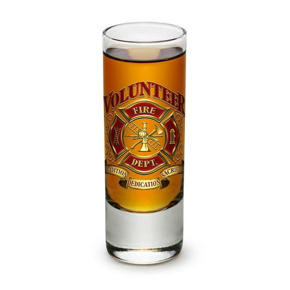Fire 2 oz. Shooter Shot Glass Volunteer Firefighter (Case of 24)