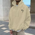 thumbnail image 2 of EHQJNJ Sweat à Capuche d'Hiver pour Hommes, Mode Graphique, Imprimé Cocotier, Pull Ample avec Poche, 2 of 4