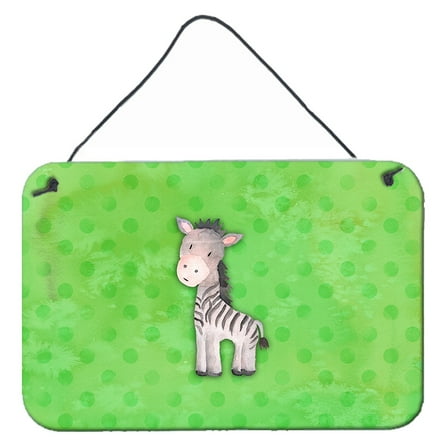 Carolines Treasures BB7377DS812 Polkadot Zebra Watercolor Wall or Door Hanging Prints  8x12 multicolor