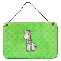 Carolines Treasures BB7377DS812 Polkadot Zebra Watercolor Wall or Door Hanging Prints 8x12 multicolor