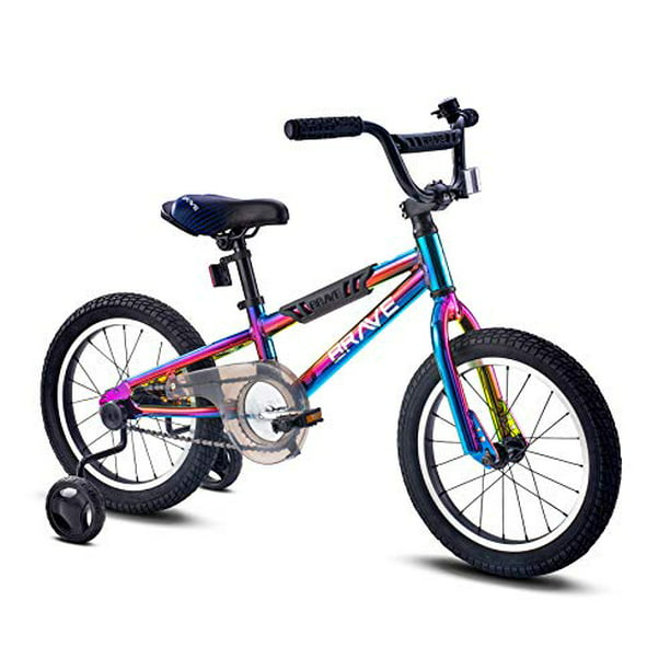 Geschiktheid heet open haard 16" Revere Kids Oil Slick Bike for Boys and Girls with Tool-Less Quick  Release Training Wheels. - Walmart.com