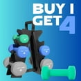 thumbnail image 6 of Yes4All 5-10-15 LBS Pair, Neoprene Coated Dumbbell Sets of 2 with Metal Rack – Hexagonal, Anti-Slip, Anti-Roll Design, Multiple Weight Options for Home Gym Fitness, 6 of 6