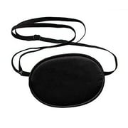 2 Pcs Adjustable Silk Pirate Eye Patches Black Soft and comfortable Single Eye Mask for Adult Kids Amblyopia Strabismus Lazy Eye (Kids Size)
