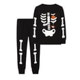 thumbnail image 2 of Afdoent Boys Pajamas Set Halloween Skeleton Pjs Glow In The Dark Sleepwear Pant Sets Kids Jammies Toddler Kids Fall Winter Loungewear Holiday Pjs Comfort 5-6 Years, 2 of 9