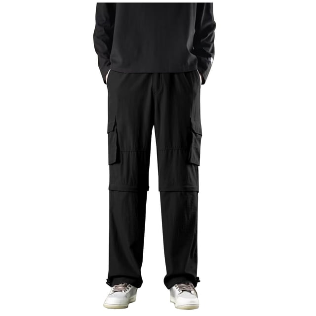 AherBiu Pantalon de Randonnée Extérieur pour Homme, Détachable, Léger, Extensible, Pantalon de Travail avec Multiples Poches, Décontracté, Séchage Rapide